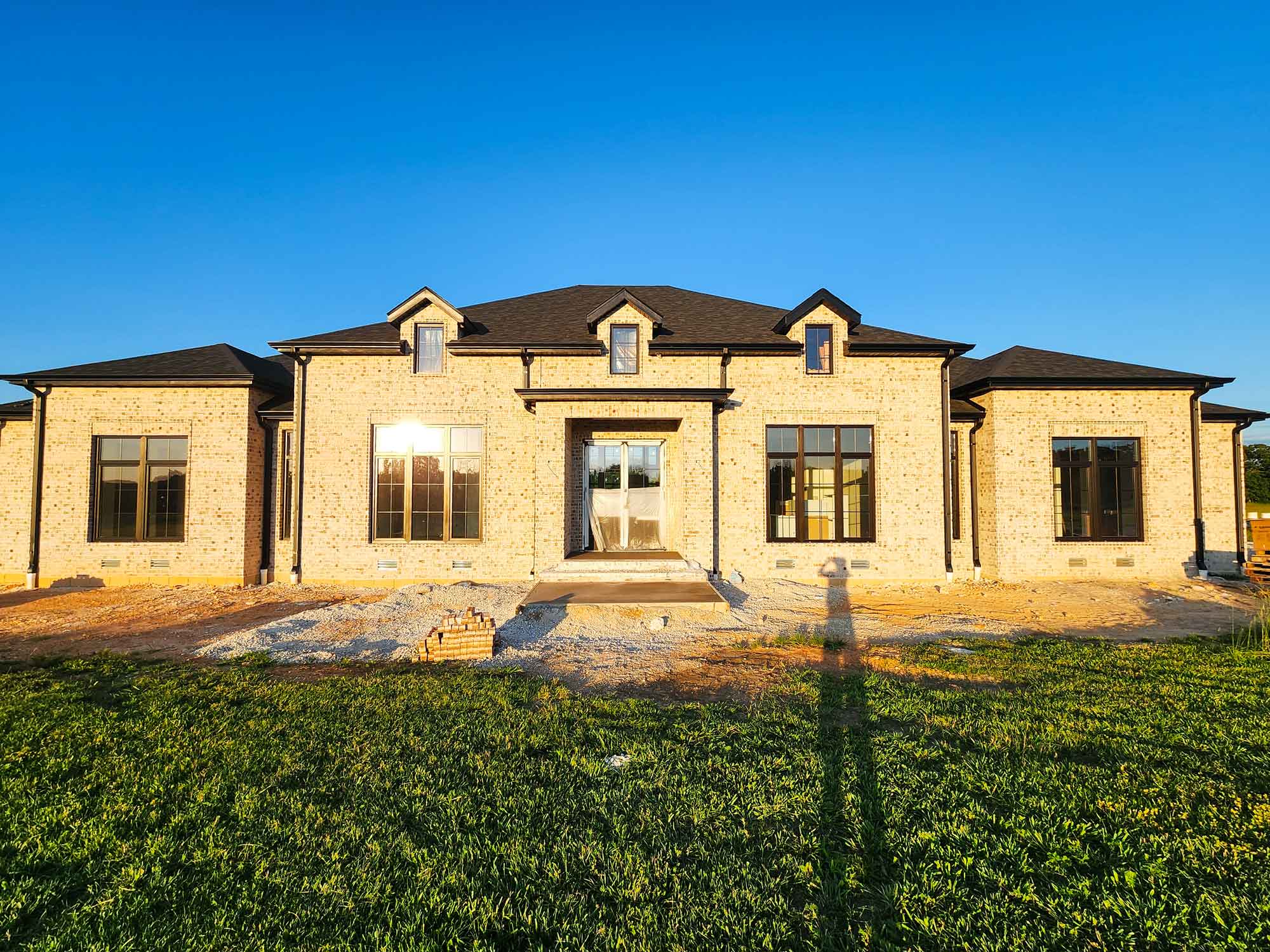 Image of home, specifically showcasing gutter work